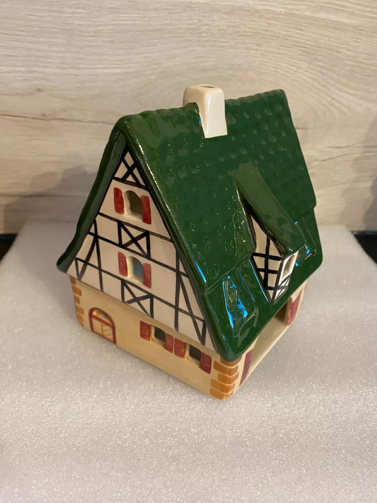 Leyk Lichthaus - Das schiefe Haus - Dach Grün - mit Original Karton-1 Leyk Lichthaus - Das schiefe Haus - OVP – Bild 1