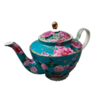 Maxwell & Williams Teekanne 1000 ml SILK ROAD mit Sieb, Aqua, Porzellan