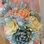 🌸Geschenktüte 37 x 28 x 10 cm mit handgefertigten Blumen🌸